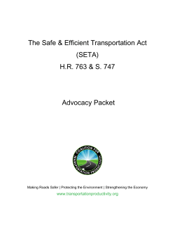The Safe and Efficient Transportation Act