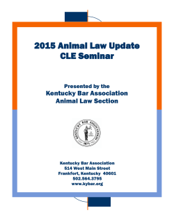 2015 Animal Law Update Seminar