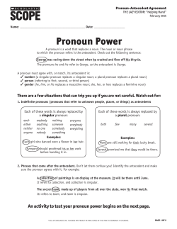 Pronoun Power