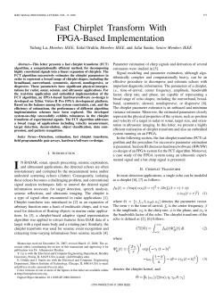 Fast Chirplet Transform With FPGA