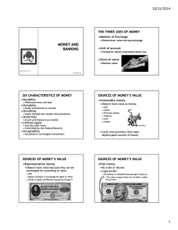 Medium of Exchange &reg;Unit of account &reg;Store of value &reg;Commodity