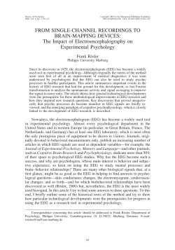 The Impact of Electroencephalography on Experimental Psychology