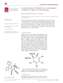 Crystal structure of dimethyl 3, 4, 5, 6-tetraphenylcyclohexa