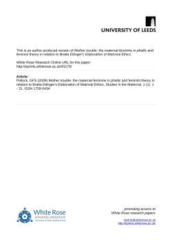 Mother trouble: the maternal-feminine in phallic and feminist theory