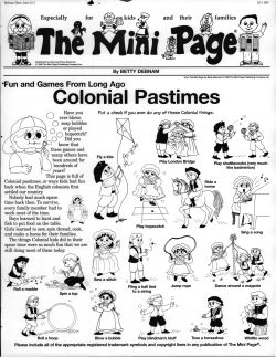 Colonial Pastimes