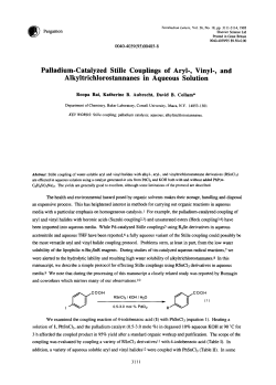 Palladium-Catalyzed Stille Couplings of Aryl-, Vinyl