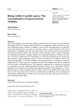 Being visible in public space: The Normalization of