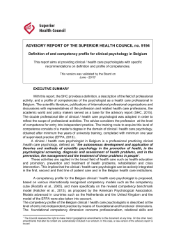 SHC 9194 clinical psychologist