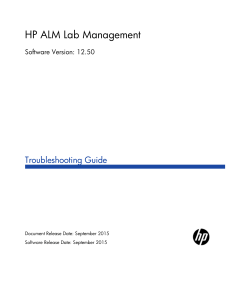HP ALM Lab Management Troubleshooting Guide
