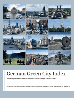German Green City Index - Siemens Global Website