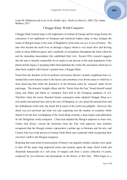 Chinggis Khan: World Conqueror