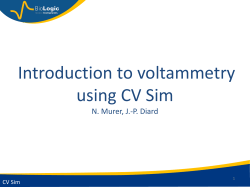 Cyclic Voltammetry using CVSim