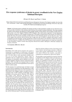 Fire response syndromes of shrubs in grassy woodlands