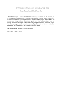 INSTITUTIONAL DETERMINANTS OF MILITARY SPENDING Daniel