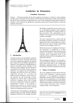 Aesthetics in Structures - Engineer: Journal of the Institution of