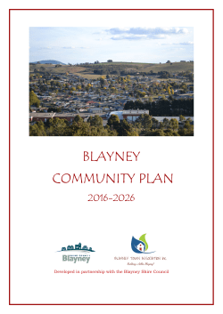 blayney community plan - Blayney Shire Council
