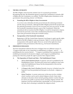 I. THE BILL OF RIGHTS The Bill of Rights comes from the colonists