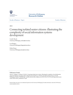 Connecting isolated senior citizens: illustrating