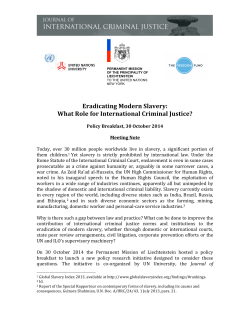 Eradicating Modern Slavery - United Nations University
