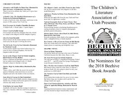 The Children`s Literature Association of Utah Presents The