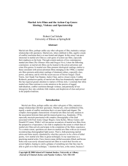 Martial Arts Films and the Action-Cop Genre