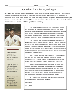 Appeals to Ethos, Pathos, and Logos