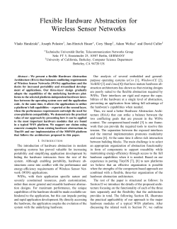 Flexible Hardware Abstraction for Wireless Sensor Networks