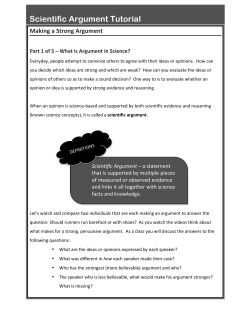 PDF of Scientific Argument Tutorial