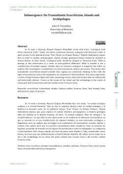 Submergence: On Transatlantic Ecocriticism, Islands and