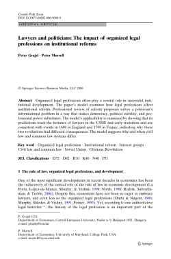 Lawyers and politicians: The impact of organized legal