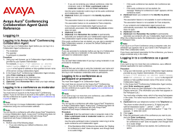 Avaya Aura&reg; Conferencing Collaboration Agent