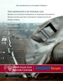 The Geopolitics of Natural Gas