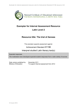 Internal Assessment Resource