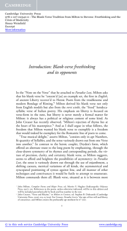 Introduction: Blank-verse freethinking and its opponents