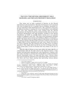 top gun: the second amendment, self- defense