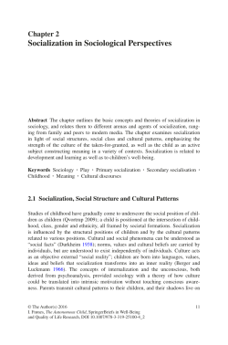 Socialization in Sociological Perspectives