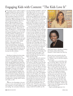 Engaging Kids with Content: &ldquo;The Kids Love It&rdquo;