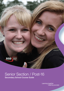 Senior Section / Post-16 - British School of Brussels
