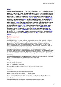 C09D - Cooperative Patent Classification