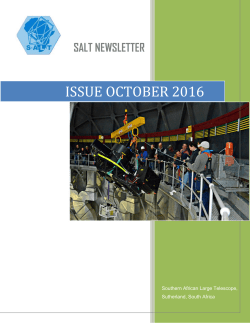 SALT NEWSLETTER - The Southern African Large Telescope