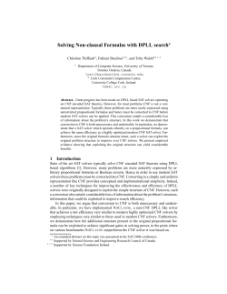 Solving Non-clausal Formulas with DPLL search