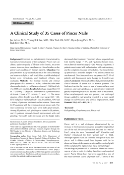 A Clinical Study of 35 Cases of Pincer Nails