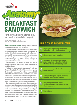 OF A BREAKFAST SANDWICH