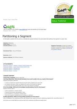 Partitioning a Segment