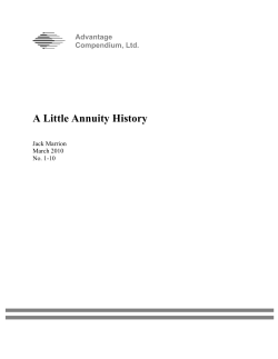 A Little Annuity History