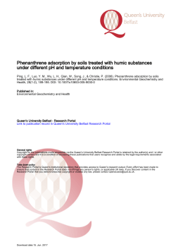 Phenanthrene adsorption by soils treated with humic