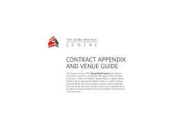 CONTRACT APPENDIX AND VENUE GUIDE