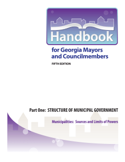 Handbook for Mayors and Councilmembers.