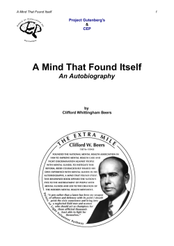 A Mind That Found Itself - Cercle d`excellence sur les Psychoses