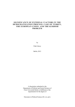 significance of external f/actors in the democratization process: case